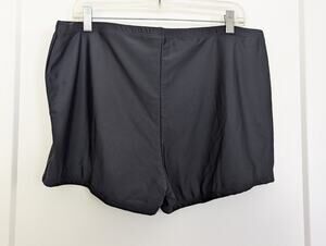 Women's 22W Plus Black Swim Shorts Yonique NWOT Beach Pool Nautical Casual